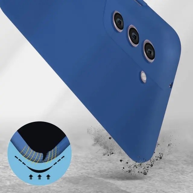 Husa protectie pentru Samsung S21 FE Liquid Silicone Albastru Inchis