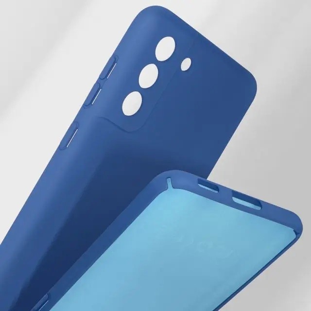 Husa protectie pentru Samsung S21 FE Liquid Silicone Albastru Inchis