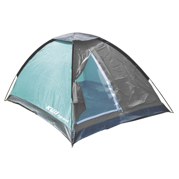 Cort camping 2 persoane KUBISPORT 205x120x100 cm, impermeabil, usor, compact