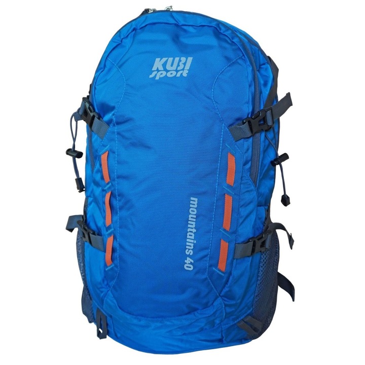 Туристическа раница Mountains 40L, KUBI синя, 35x17x55см, водоустойчив материал