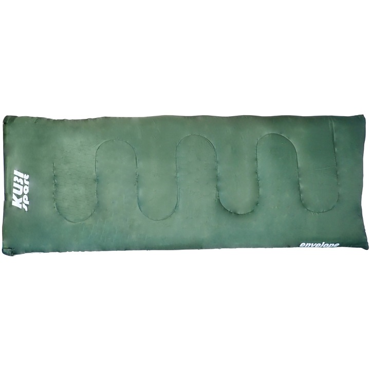 Sac de dormit Spiwor ENVELOPE 2, 190x75cm, material PES 170T, izolatie 200g/m2, verde inchis