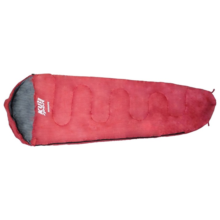 Sac de dormit MUMMY 1, 210 cm, 80x55 cm, material PES 190T, izolatie 200 g/m2, pana la 0°C, compact 32x17 cm, 0,94 kg