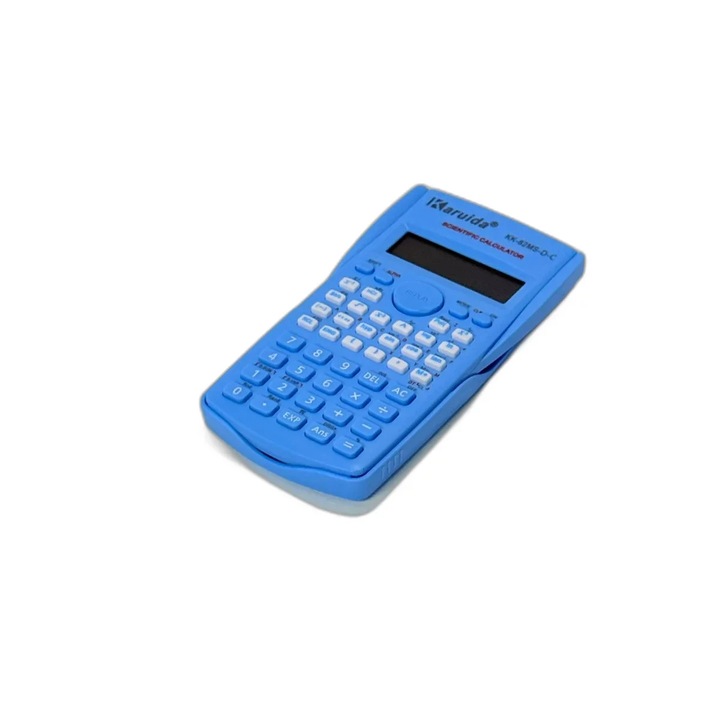 Calculator stiintific, 240 de functii, 2 linii, Albastru