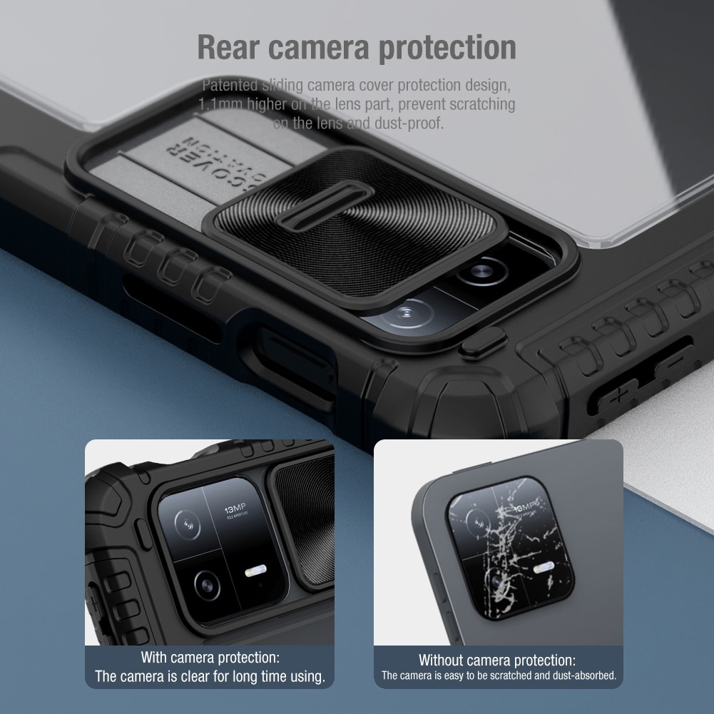 Husa tableta pentru Xiaomi Pad 6/6 Pro, NILLKIN Bumper Pro Camshield, piele + TPU, negru