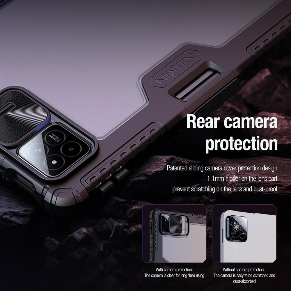 Husa tableta pentru Xiaomi Pad 7 / Pad 7 Pro, Nillkin Bumper Pro Camshield, din piele, cu suport, inchidere magnetica, negru
