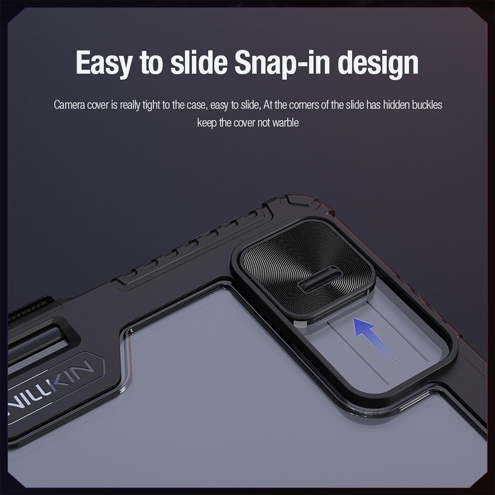 Husa tableta pentru Xiaomi Pad 7 / Pad 7 Pro, Nillkin Bumper Pro Camshield, din piele, cu suport, inchidere magnetica, negru