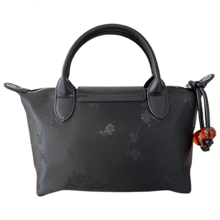 Geanta dama crossbody Carlsson, piele naturala, sistem convertibil 2 in 1, negru, dimensiuni 27x10x17cm