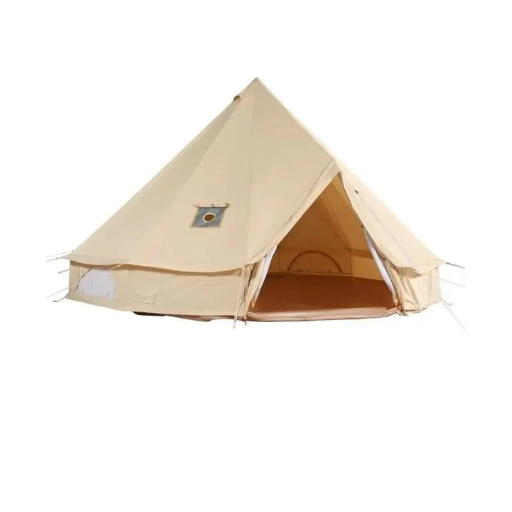 Vászon Harang Sátor, 3 m Átmérő, Tűzhely Emelő, 4 Ablak