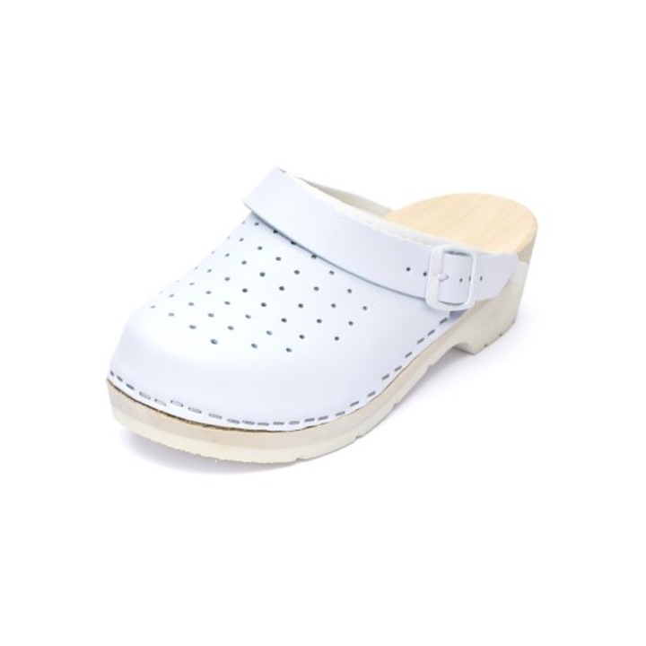 Saboti medicali piele dama 03AB PU, Alb, 39