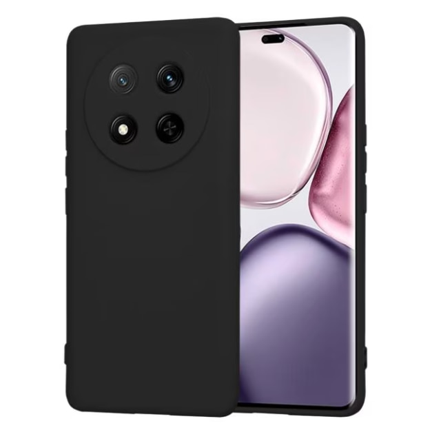 Husa telefon compatibila cu Honor Magic7 Lite, Soft Silicone Premium, Anti-Soc, Protectie camera, Microfibra interior ( catifea ), Margini Ridicate pentru Protectia Ecranului, Negru