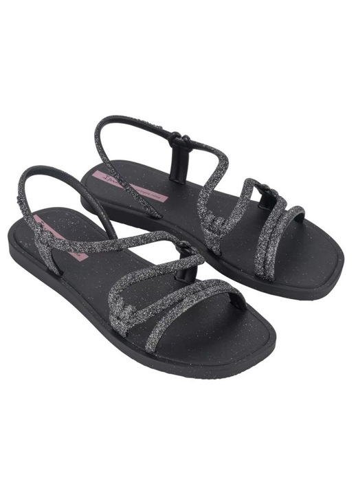 Sandale Ipanema Ipanema Solar Glow negre cu sclipici 27288-BB967