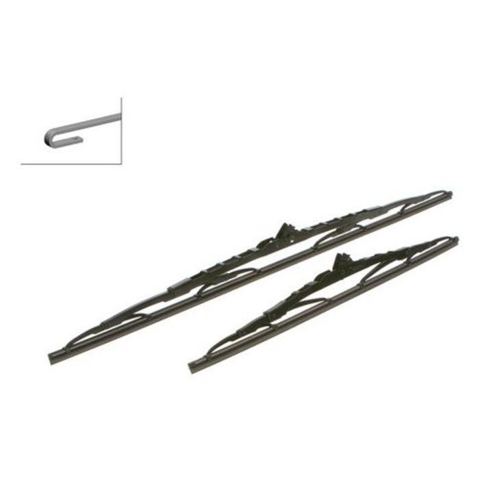 Комплект чистачки Bosch, 600x400 мм, традиционен тип, без спойлер, предни