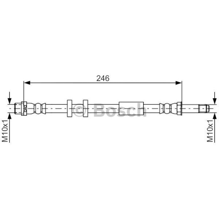 Rugalmas fékcső Bosch 1 987 481 714, 246 mm, M10x1, M10x1