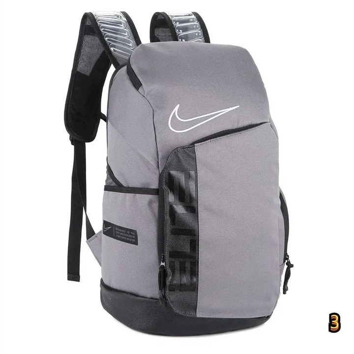 Hátizsák, Nike, Nk Elite 5883 nagy kapacitású légpárnás vállpántokkal, szürke - 48cm x 28cm x 17cm