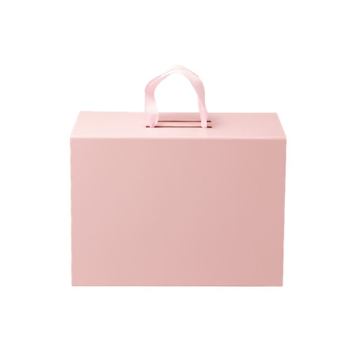 Cutie pliabila Office 1 cu maner, 38 x 28 x 13,5 cm, cu manere, roz