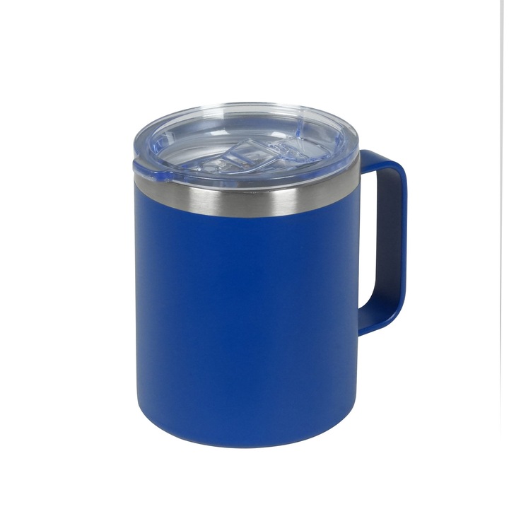 Termosz, fém, 350 ml, kék