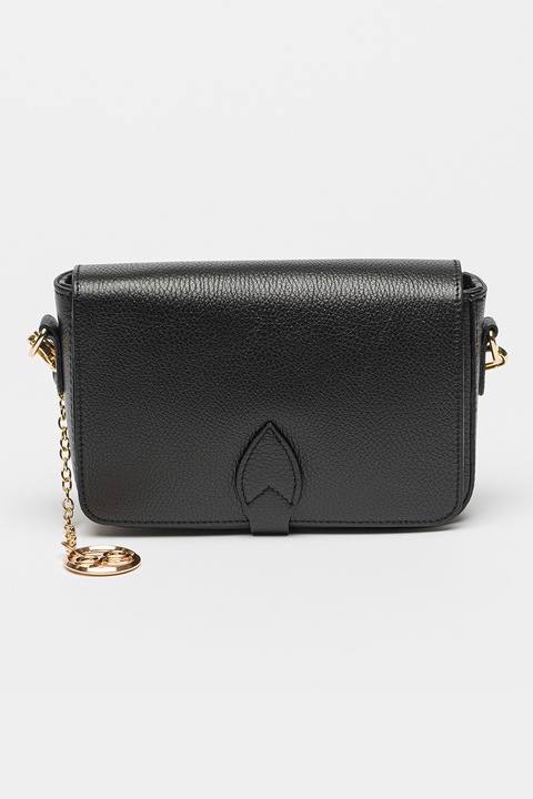 Chiara Canotti, Fedőlapos bőrtáska keresztpánttal, Fekete