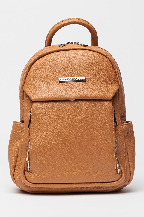 Chiara Canotti, Кожена раница с отделения за бутилка, Канелено кафяво