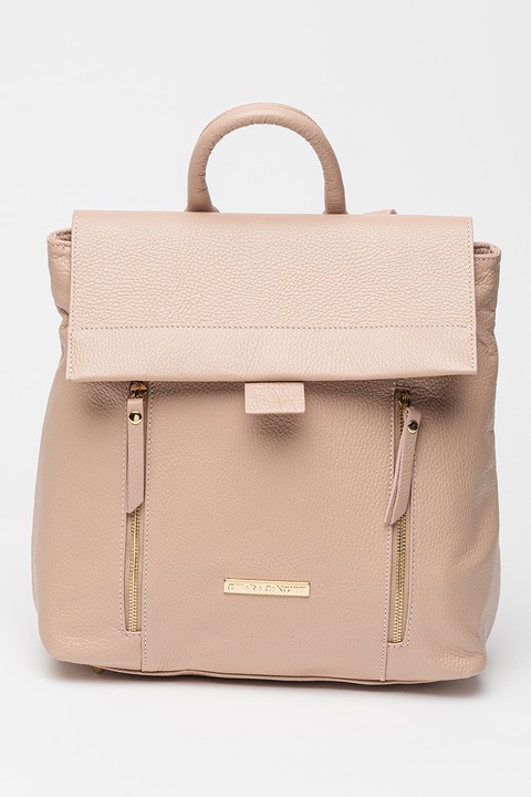 Chiara Canotti, Rucsac de piele cu clapa, Roz prafuit