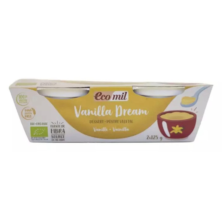 Desert bio cu vanilie 2×125 g Ecomil
