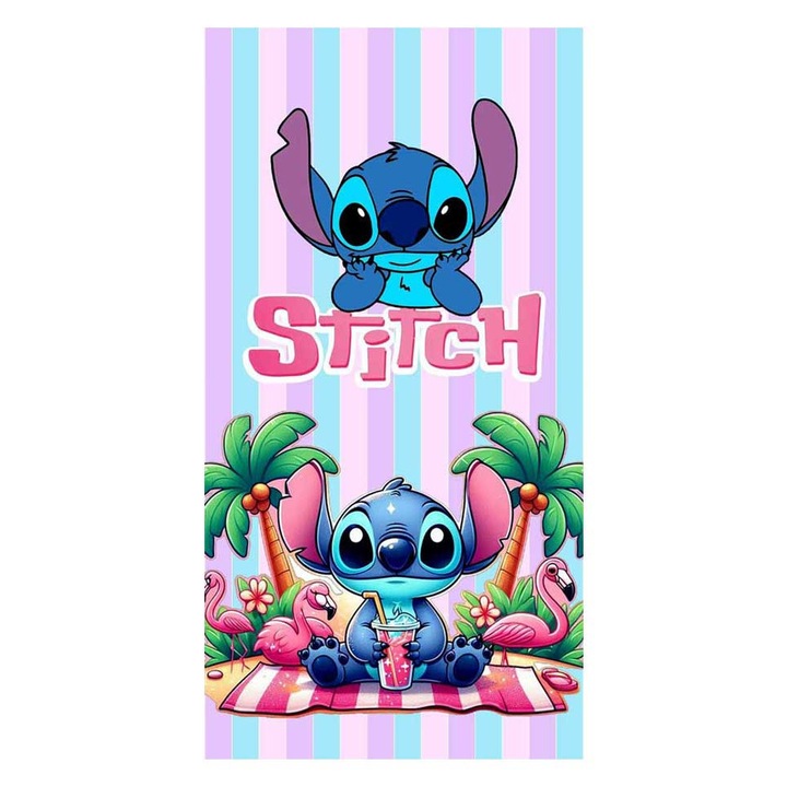 Хавлия за плаж Кингтекс STITCH 2025, 70x140см, 80% памук 20% полиестер, Многоцветно