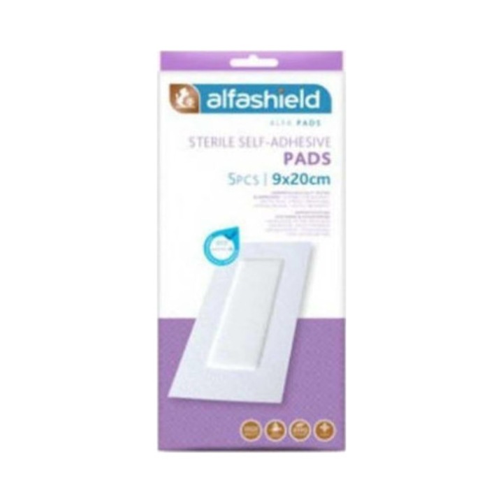 Plasturi Alfashield 9x20cm, set 5 bucati, pentru protectia tuturor tipurilor de traume