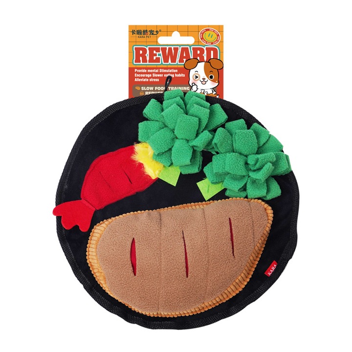 Kutyakiképző takaró, steak alakú, poliészter anyagból, 28x28cm