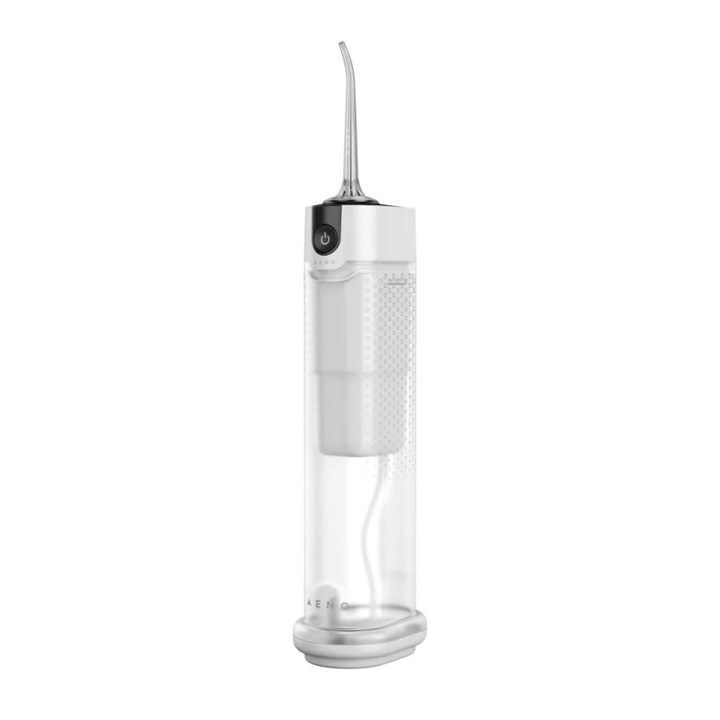 Irigator dentar AENO DI3 ADI0003, 5 V, 10 W, 240 ml, 140 psi, 5 moduri de curatare, 3 atasamente, Alb