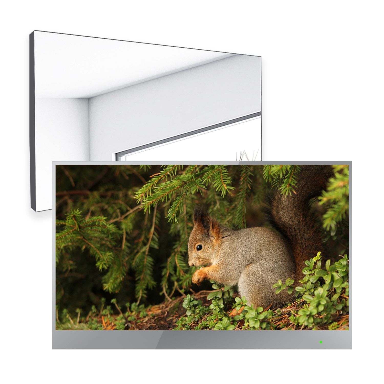 Soulaca TV inteligent cu oglinda LED de 21,5 inch pentru baie, 1080P rezistent la apa, cu Wi-Fi si Bluetooth, Alexa incorporat, difuzor integrat, sistem webOS, SS215U22-E015