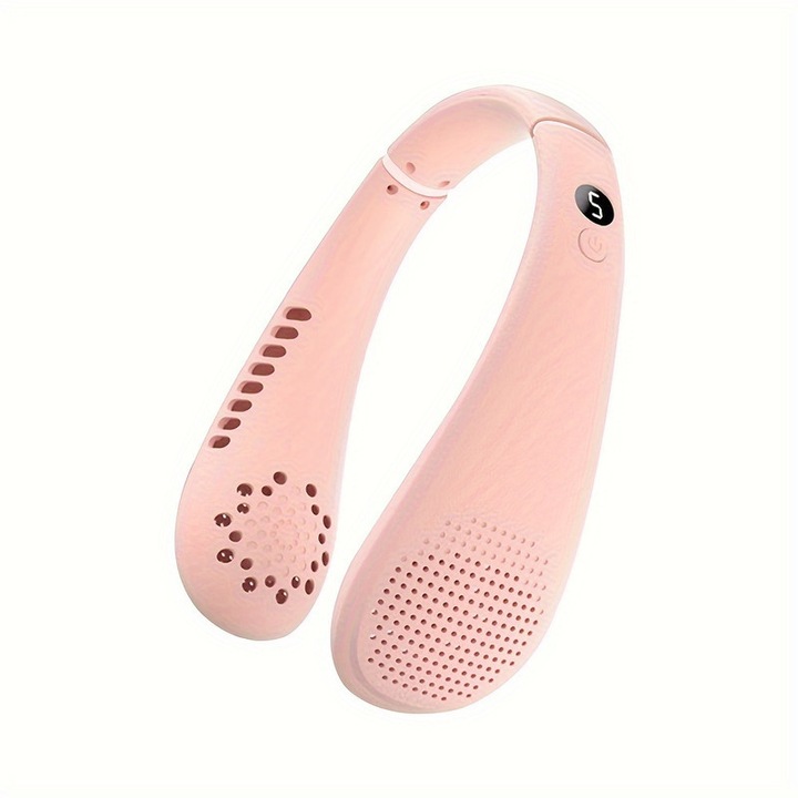 Преносим вентилатор без лопатки, 1200mAh, 5 скорости, 360 градуса, тип C, комплект с кабел за зареждане