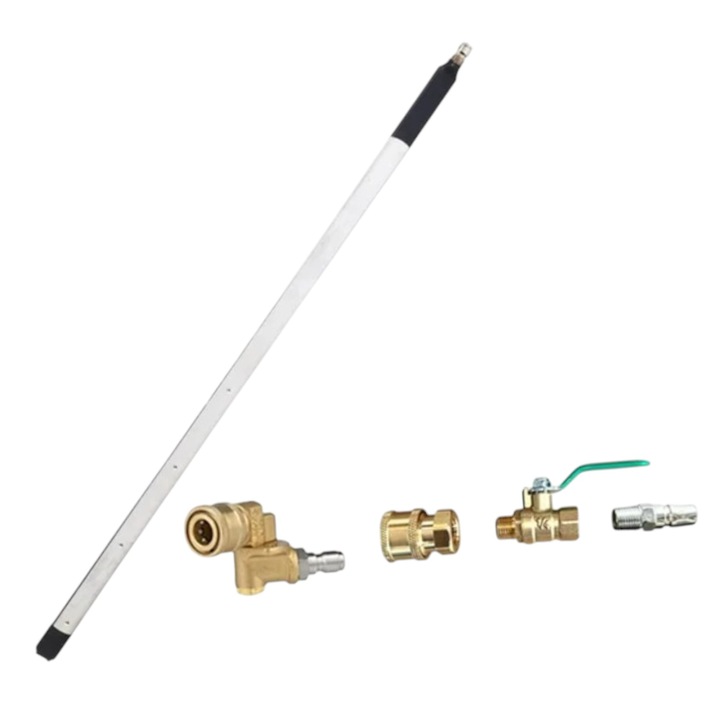 Unealta Tip Lance pentru curatare si spalare radiator auto 5 gauri/orificii cu dispersare apa sau aer pentru tractor, auto offroad, combina, excavator, camion, 1 m lungime