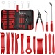 Set 19 scule demontare interior auto, HaploS®, plastic PMMA, cu husa, rosu