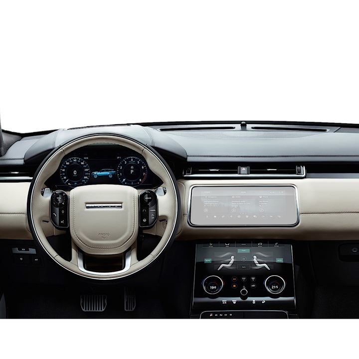 Защитно фолио за навигация, Duragon, Land Rover Range Rover Velar 2017-2023, Матов силикон, Устойчив на надраскване, Устойчив на отпечатъци от пръсти, Противоотражателен, Регенериращ се