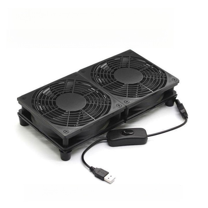 USB охлаждащ вентилатор, 117 мм, 1800 об/мин, 56 CFM, за електроника, комплект от 1