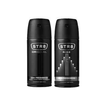 Pachet deodorant spray STR8 Original 150ml + spray STR8 Rise 150ml
