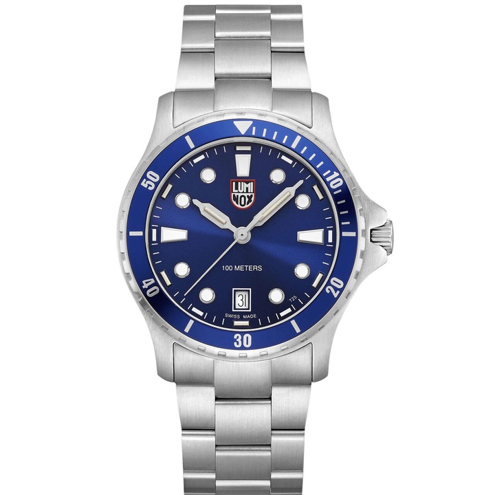 Ceas barbatesc Luminox Quartz, 40mm, 10ATM, Argintiu
