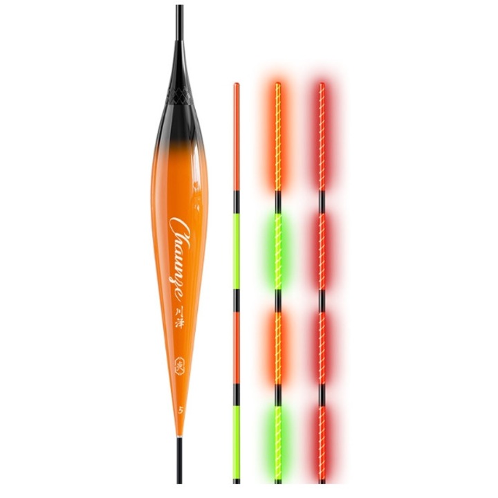 Интегрирана риболовна плувка с осветление, смяна на цвета, 30x10см, многоцветна