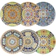 Set farfurii ceramice Vancasso SIMI, 6 piese, design boho, rezistente la zgarieturi, 10.5 inch, multicolor