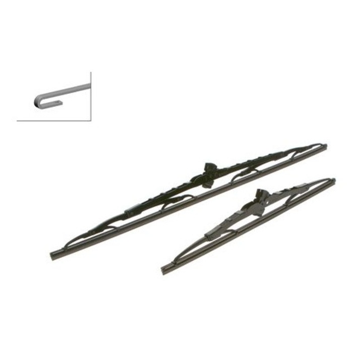 Комплект чистачки Bosch, 575x380 мм, традиционен тип, без спойлер, предни