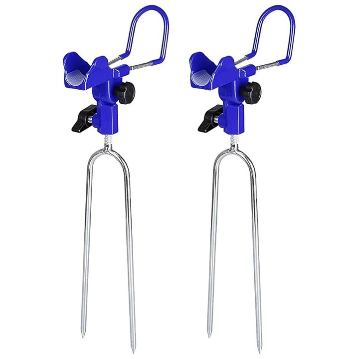 Suport pentru undita de pescuit la mal, suport pentru undita, suport de podea, suport universal pentru undita, suport, echipament pentru pescuitul de somn pe plaja, reglabil la 360 de grade, pachet de 2