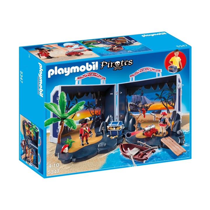 Mobil szett bőröndben, Playmobil 5347 kalózsziget, kincs kincs kaland a barlangban