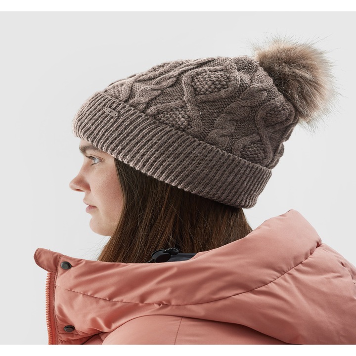 Női 4F sapka, poliészter, fekete, standard, Fekete