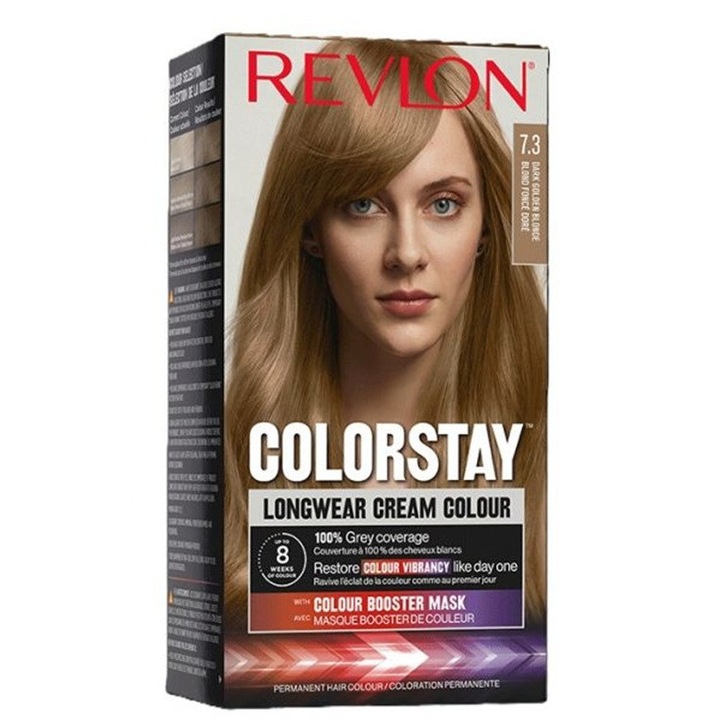 Vopsea de par Revlon Colorstay Longwear Cream Colour 7.3 Dark Golden Blonde 165ml