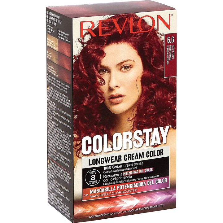Vopsea de par Revlon Colorstay Longwear Cream Colour 6.6 Intense Red 165ml