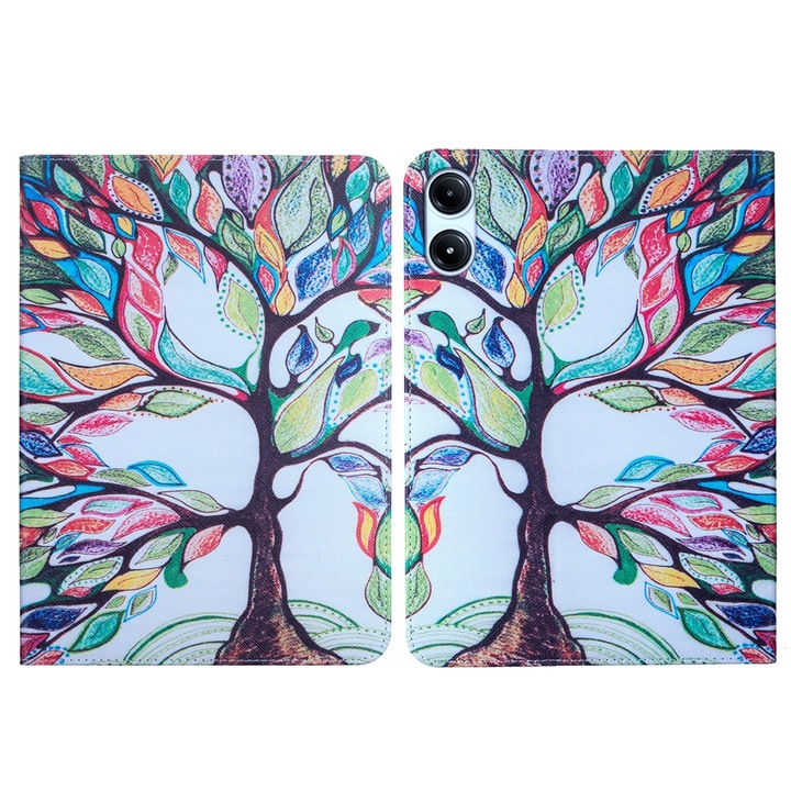 Калъф за таблет за Xiaomi Redmi Pad Pro 12.1, боядисана кожа, тип книга, с магнитно закопчаване, Life Tree