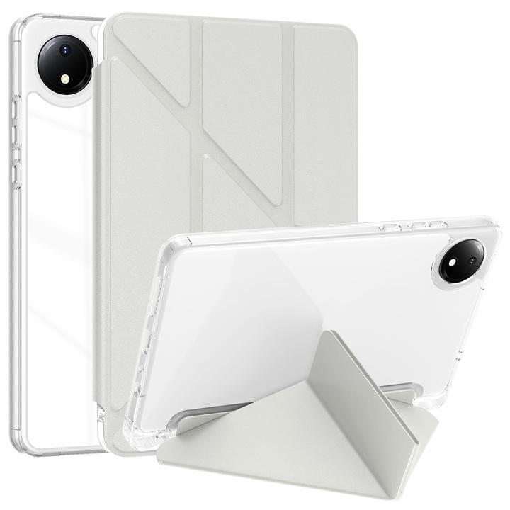 Калъф за таблет Xiaomi Redmi Pad SE 8.7, прозрачен акрил, форма на книга, сив цвят