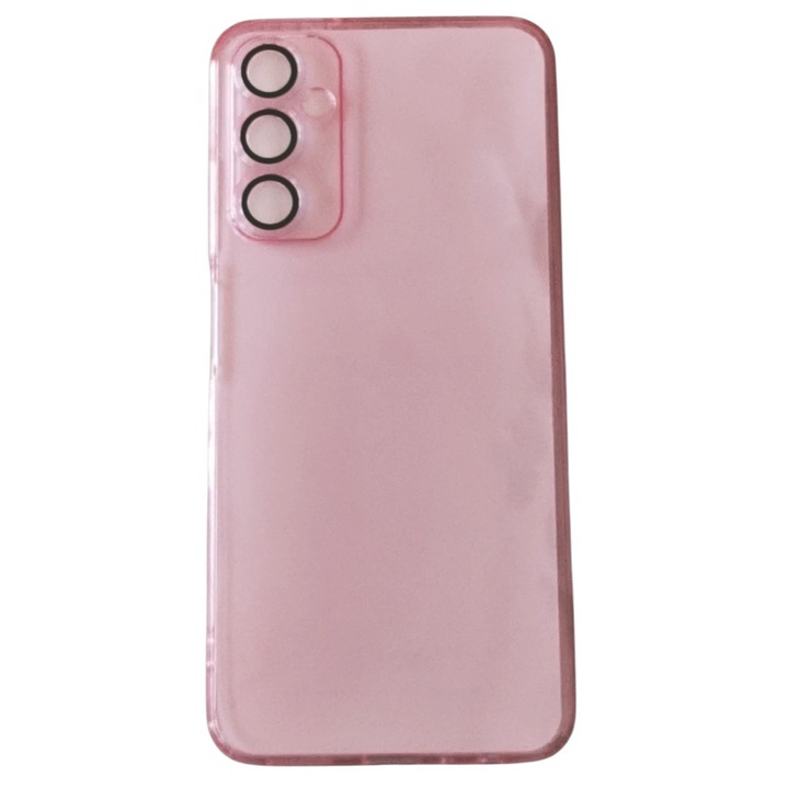Кейс, съвместим с Samsung Galaxy A05S, тънък, Hi-Tech силикон, G-Tech течен, защита на камерата, подсилени ръбове, прозрачен розов