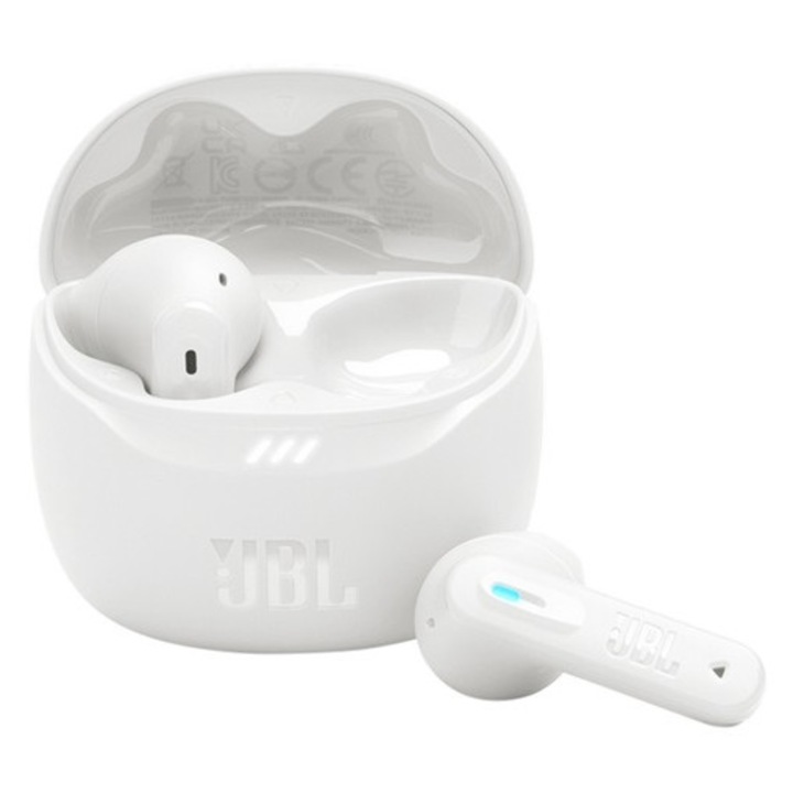 Jbl tune flex 2 bluetooth fülhallgató sztereo, v5.3, tws, mikrofon, aktív zajszűrő, ipx4 + töltőtok, fehér