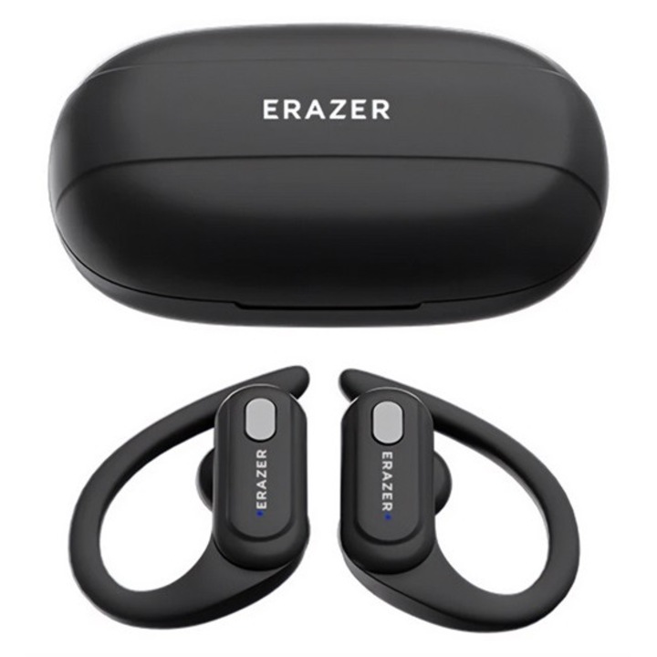 Lenovo erazer xt60 pro bluetooth fülhallgató sztereo, v5.3, tws, fülre akasztható, zajszűrő, mikrofon + töltőtok, fekete