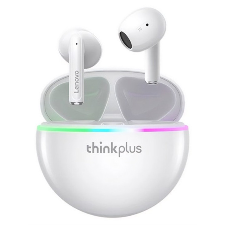 Lenovo thinkplus xt97 bluetooth fülhallgató sztereo, v5.2, tws, zajszűrő, mikrofon + töltőtok, fehér